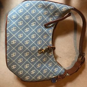 Light blue signature quilted Dooney and Bourke